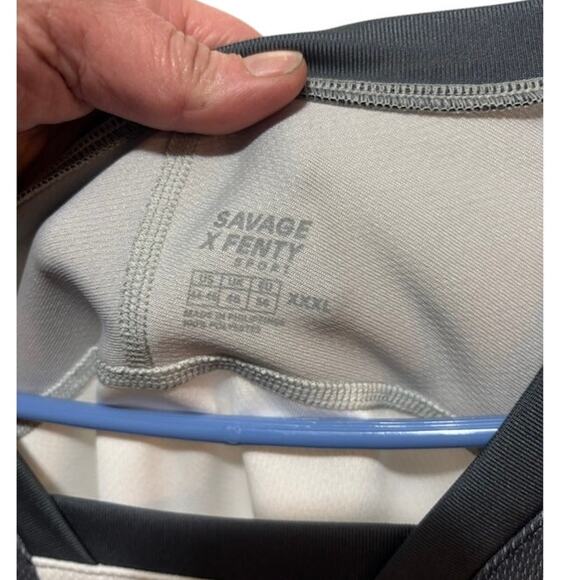 Savage X Fenty League Short-Sleeved Jersey in Angel White and Silver size XXXL - Picture 4 of 7